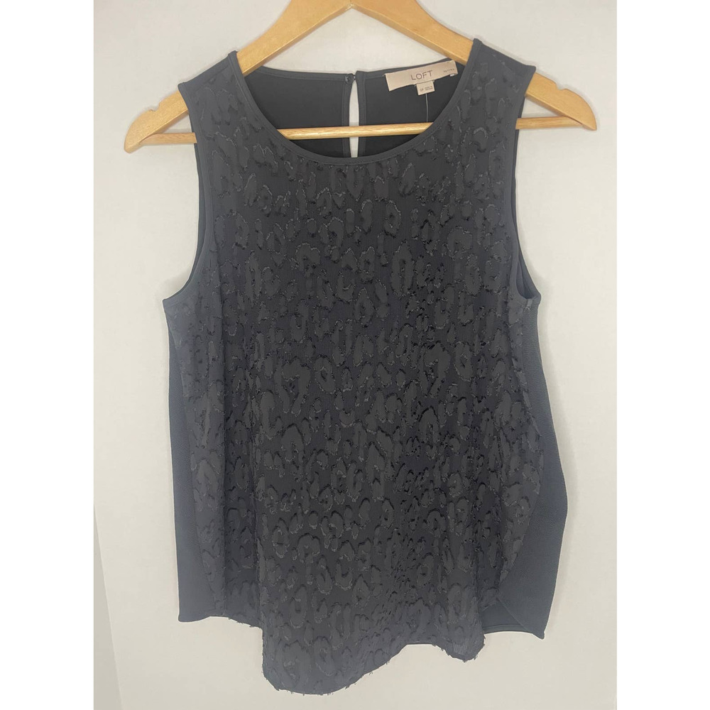 LOFT Mixed Texture Sleeveless Top Women's Small Petite NWT